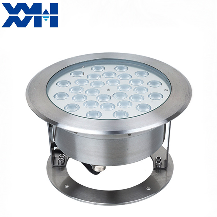 Outdoor Landscape IP68 Waterproof Submersible DMX RGB Stainless Steel Swimming Pool LED Underwater Light