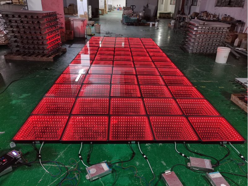 LED 3D Dance Floor White Modular Interactive Wedding LED Dancing Floor 15W Party Decoration Light