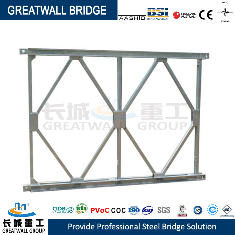Prefabricated Portable Hl-93 Bailey Bridge for Emergency and Fast Delivery