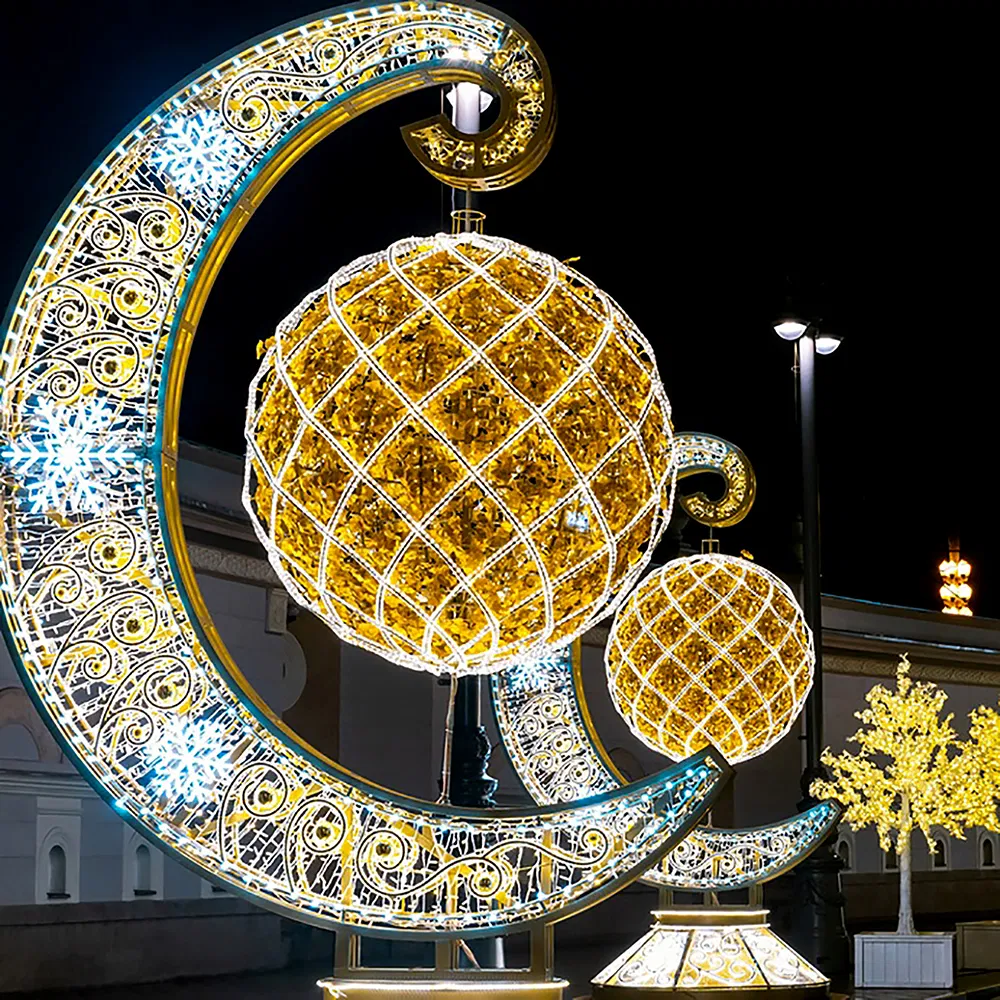 3D Moon Motif Light