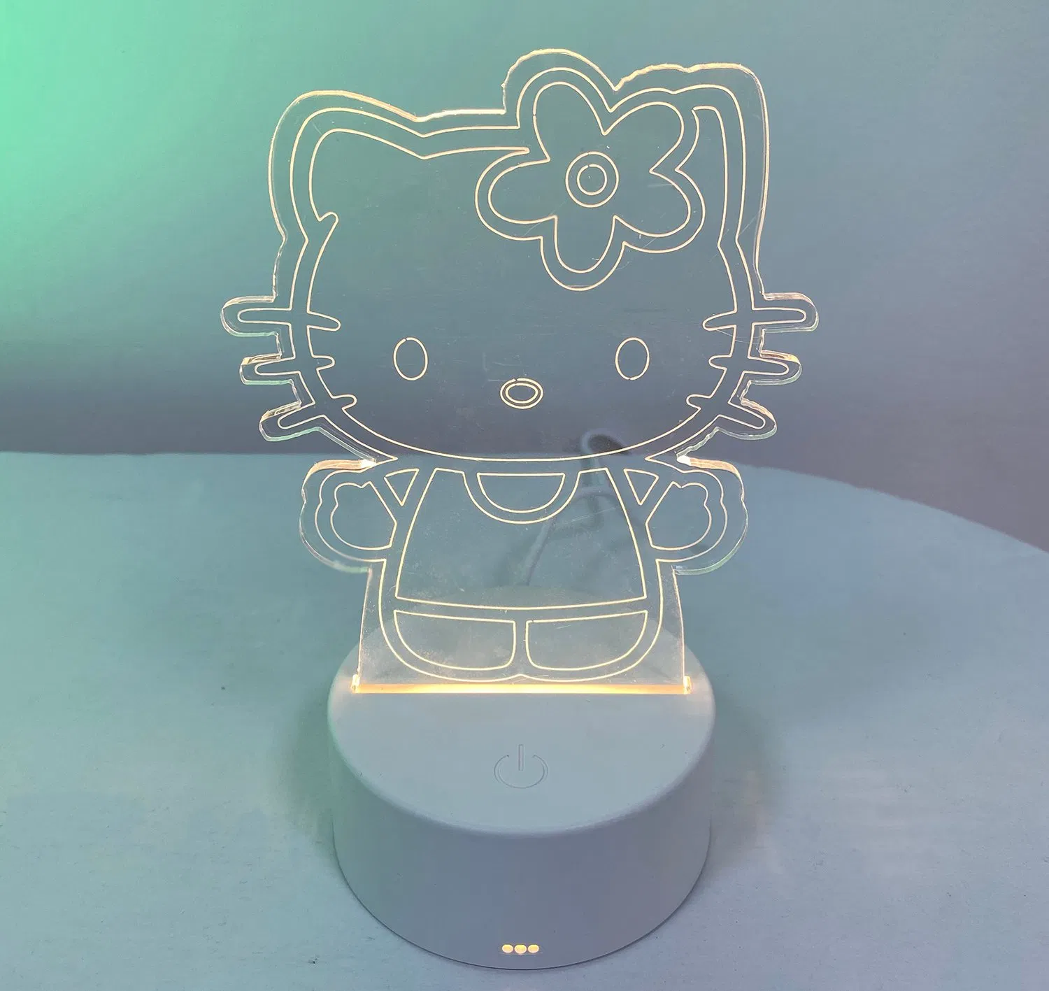 4mm Thickness Acrylic Display with ABS Plastic Rectangle LED Light Base for Festivals and Showcase