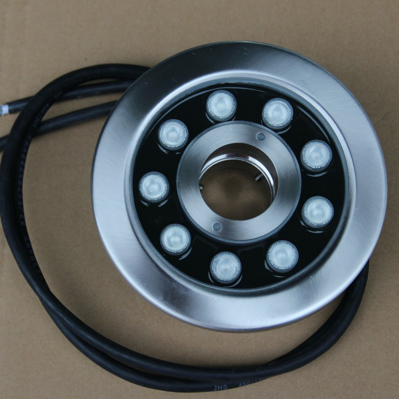 IP68 Stainless Steel Submersible 12V 24V DMX RGB Underwater LED Fountain Light