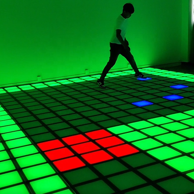 Interactive Light up Indoor Active Game Room Pressure Sensitive LED Floor Tile Games