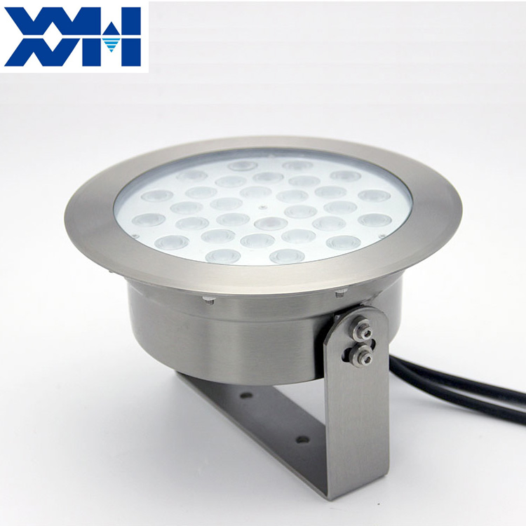 Outdoor Landscape IP68 Waterproof Submersible DMX RGB Stainless Steel Swimming Pool LED Underwater Light