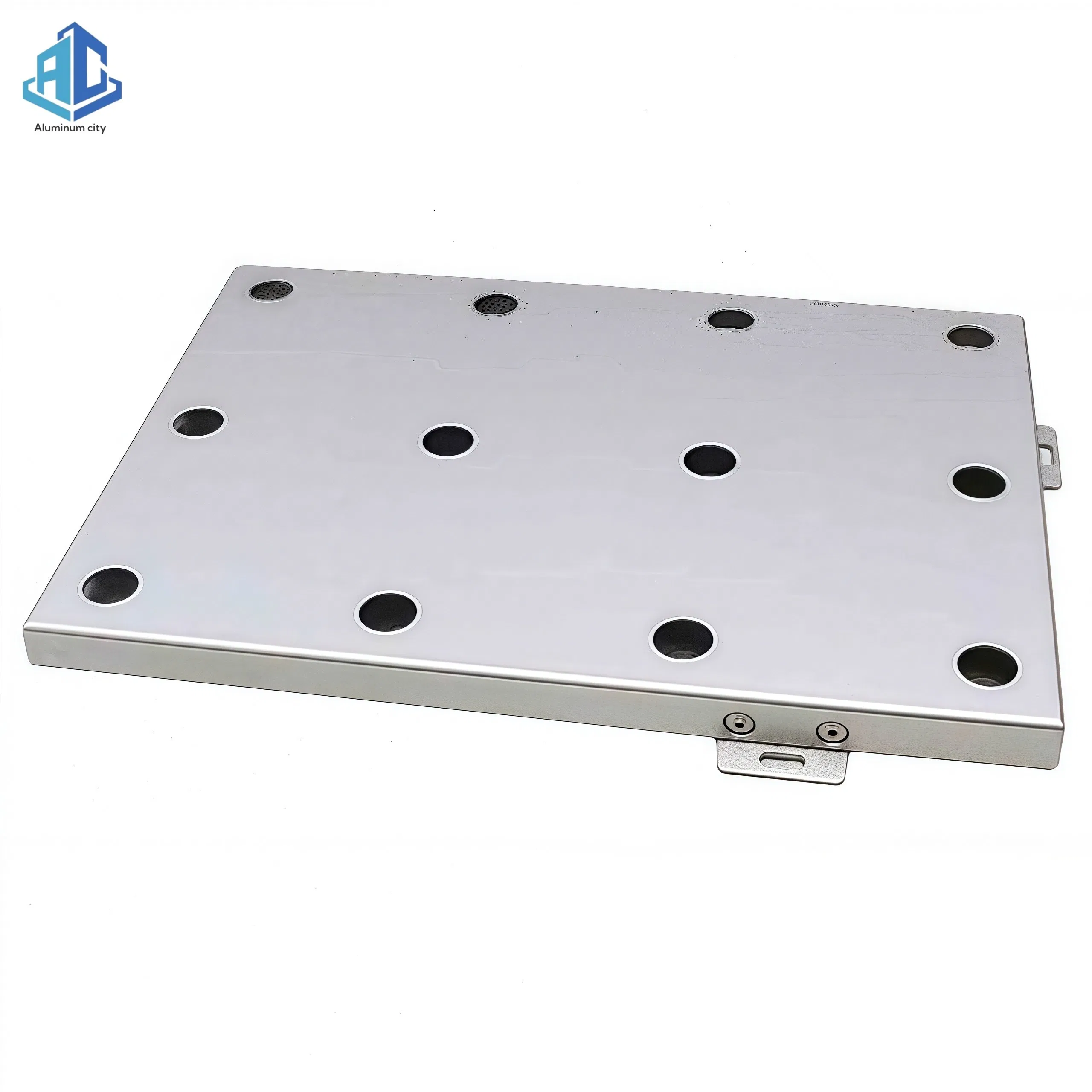 High Precision Laser Etched Logo Aluminum Curtain Wall for Corporate Branding Projects