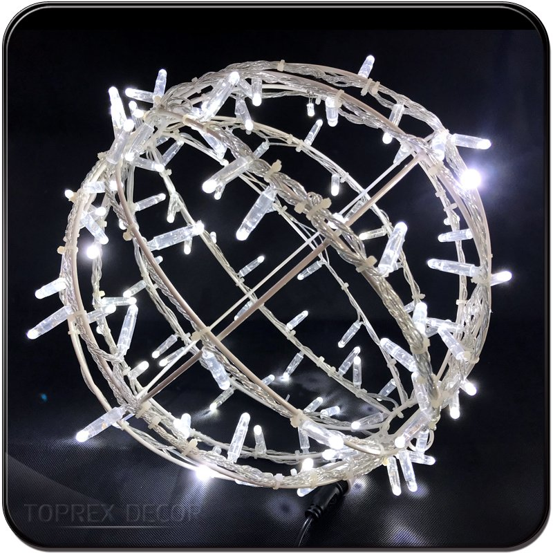 Toprex Holiday Christmas Outdoor Shopping Mall 3D LED Ball Motif Festival Decoration Light