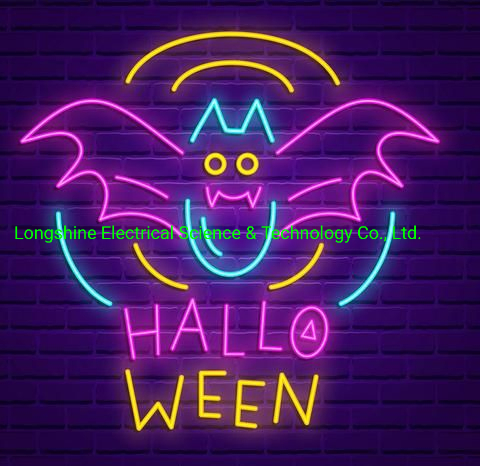 LED Neon Jack-O′ -Lantern Color Halloween Novelty Silhouette Light