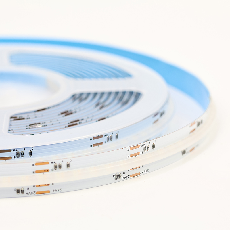 Digital RGB RGBCW Model COB LED Strip Light Running Chasing Effect Music Sync App Control