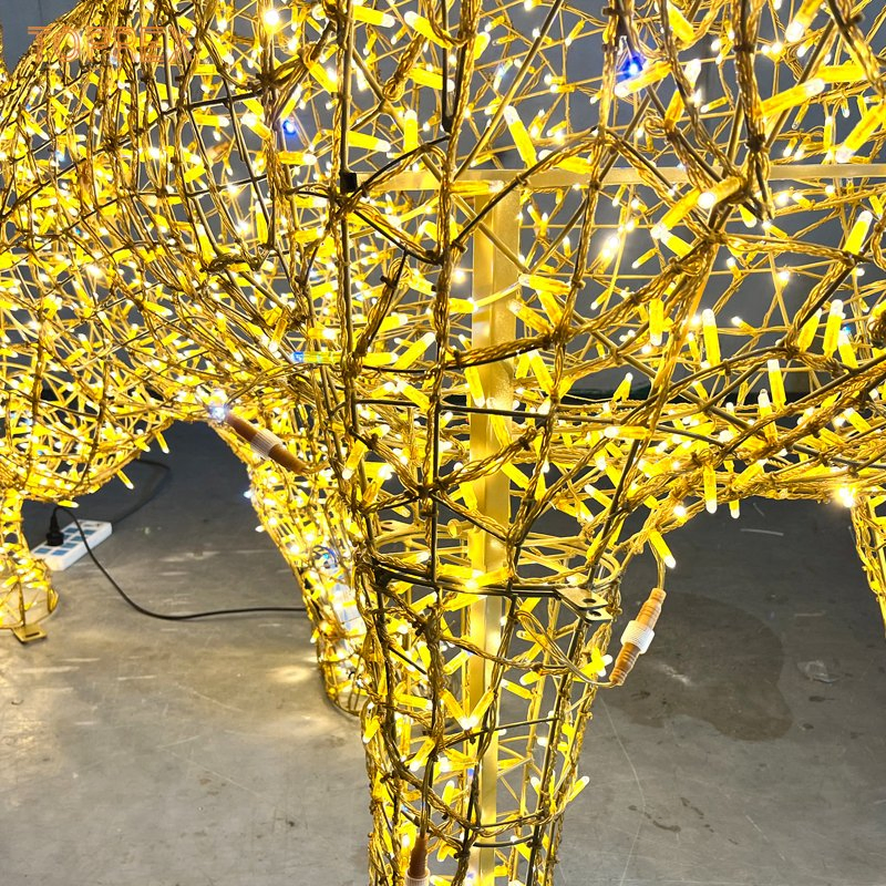 Christmas Decorations Outdoor Sculpture Ornament Modeling Lights Christmas Lion LED Motif LED Light