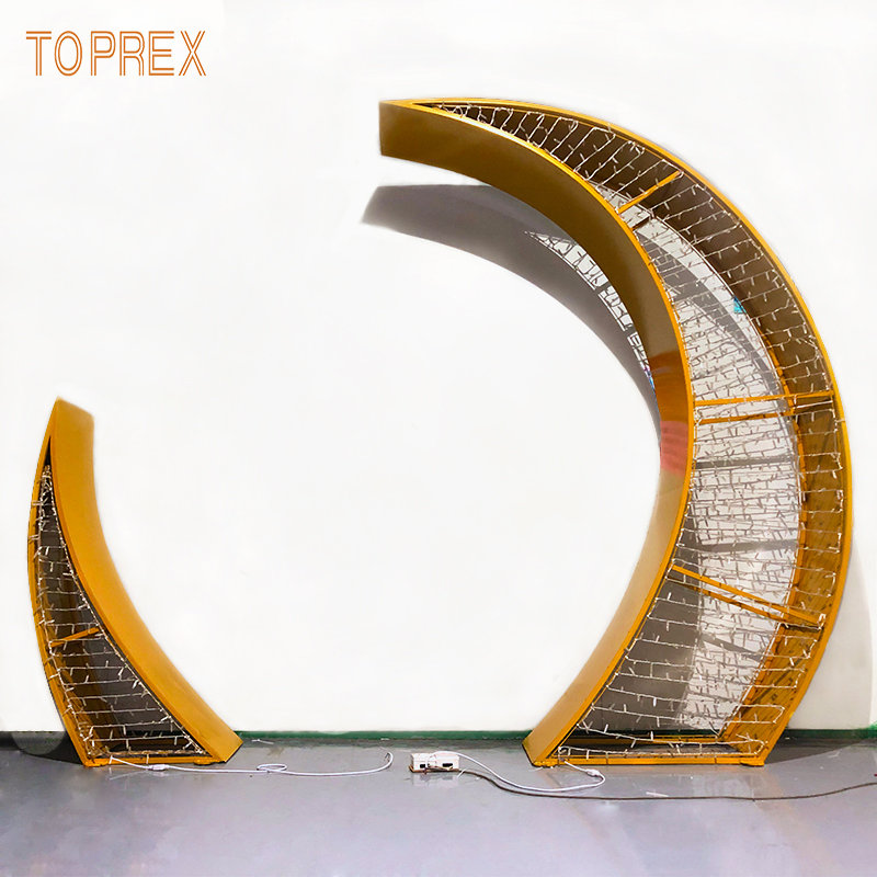 Toprex Ramadan Eid Muslim Crescent Shopping Mall LED Moon for Outdoor Decorations