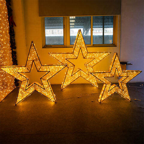 Eid Motif Decoration Light LED 3D Ramadan Lighted Star Moon