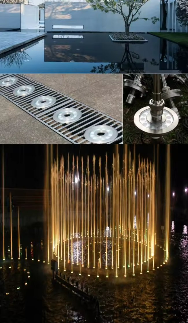 Garden Decorative IP68 DMX RGB Underwater Dancing Water LED Fountain Light Submersible