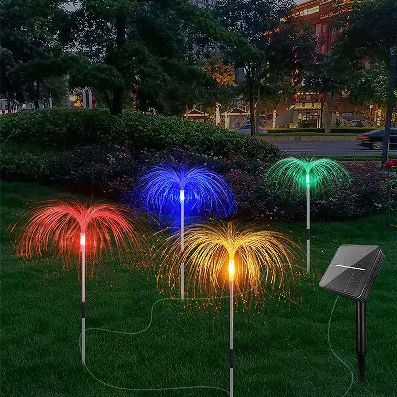 4-Piece Solar Powered Decorative Jellyfish Night Light