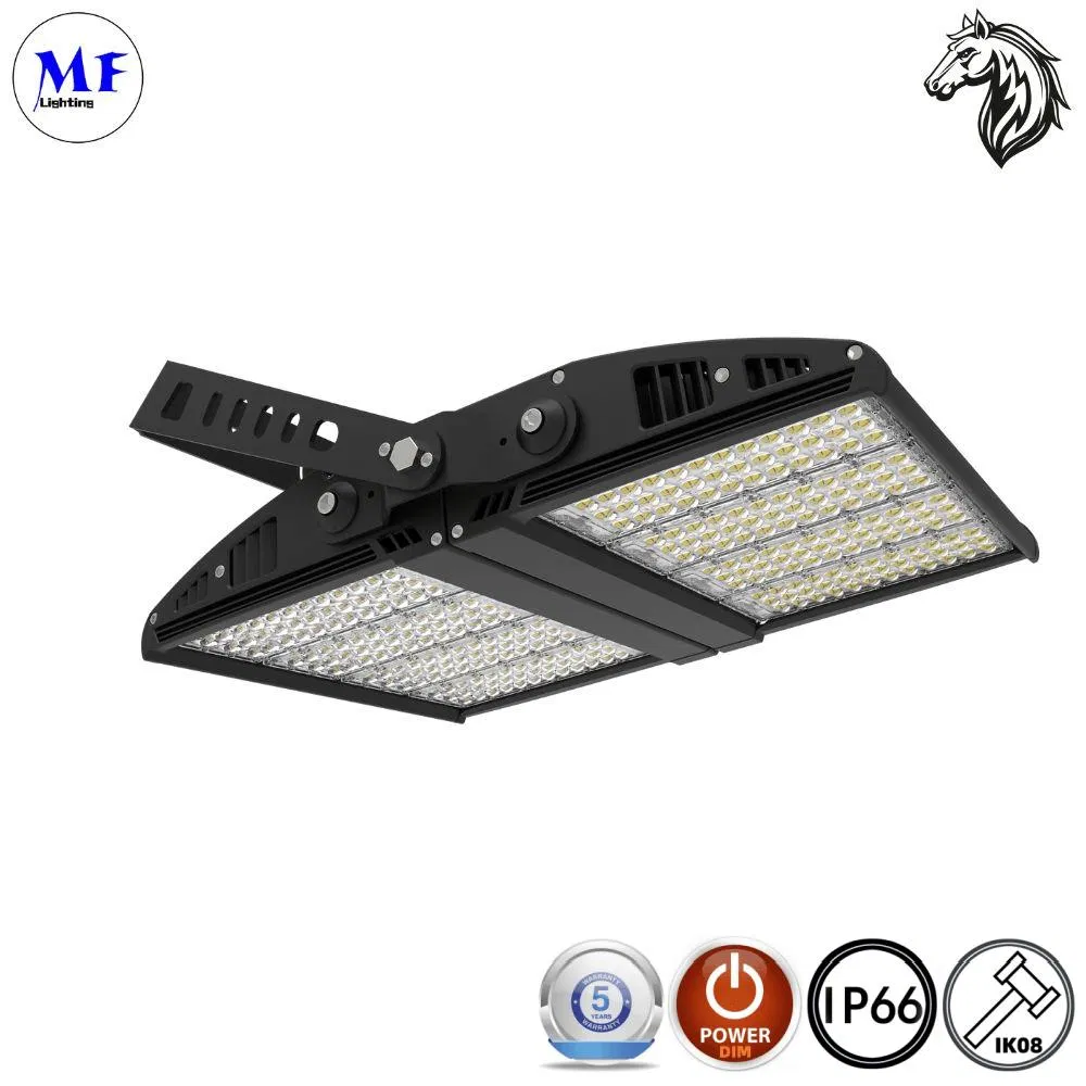 Free OEM/ODM 800W 1-10V/PWM/ Triac Dimming Zigabee LED High Mast Flood Light Waterproof LED Floodlight for Outdoor Sport Tennnis Court Commercial Centre Plaza
