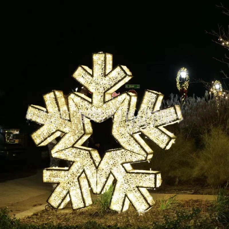 Outdoor Colorful Ball Design Waterproof 3D Moon and Stars Ramadan LED Motif Decoration Light