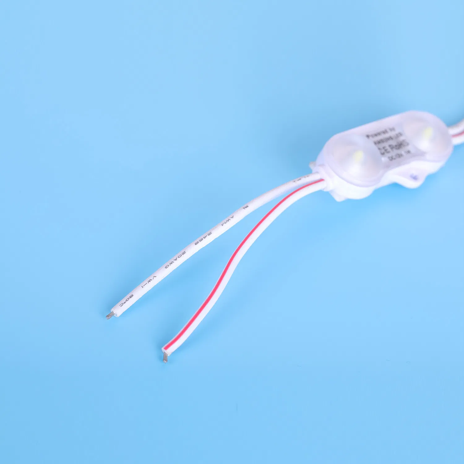 3meter 45*10mm White Light 5years Warranty IP68 1watt Low Voltage DC12V 2LEDs Waterproof with Lens Advertising Sign SMD 2835 LED Module