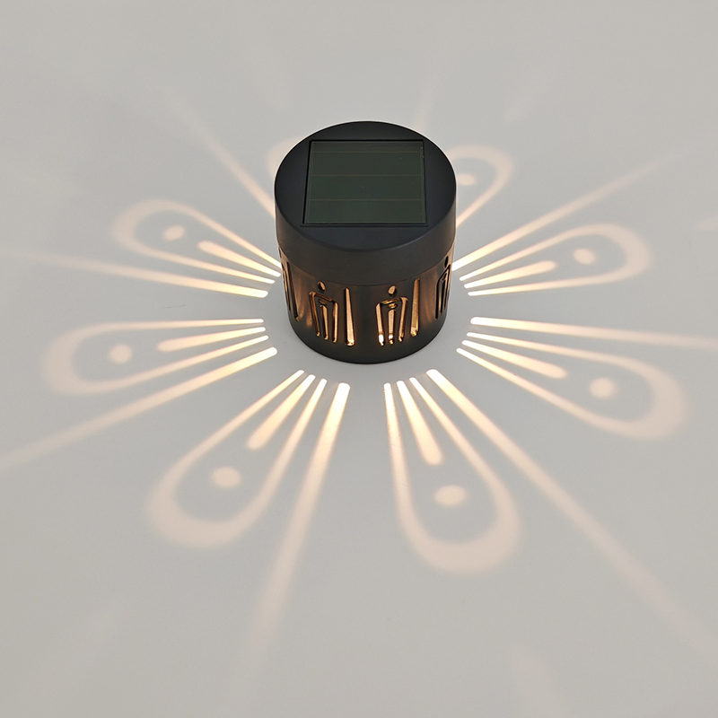 Solar-Powered Peacock Feather Projection Wall Light - LED Decorative Lamp for Home/Outdoor Ambiance