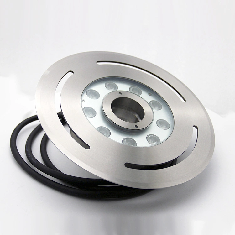 Outdoor IP68 DMX RGB 24V Submersible 9X3w LED Underwater Fountain Dancing Light