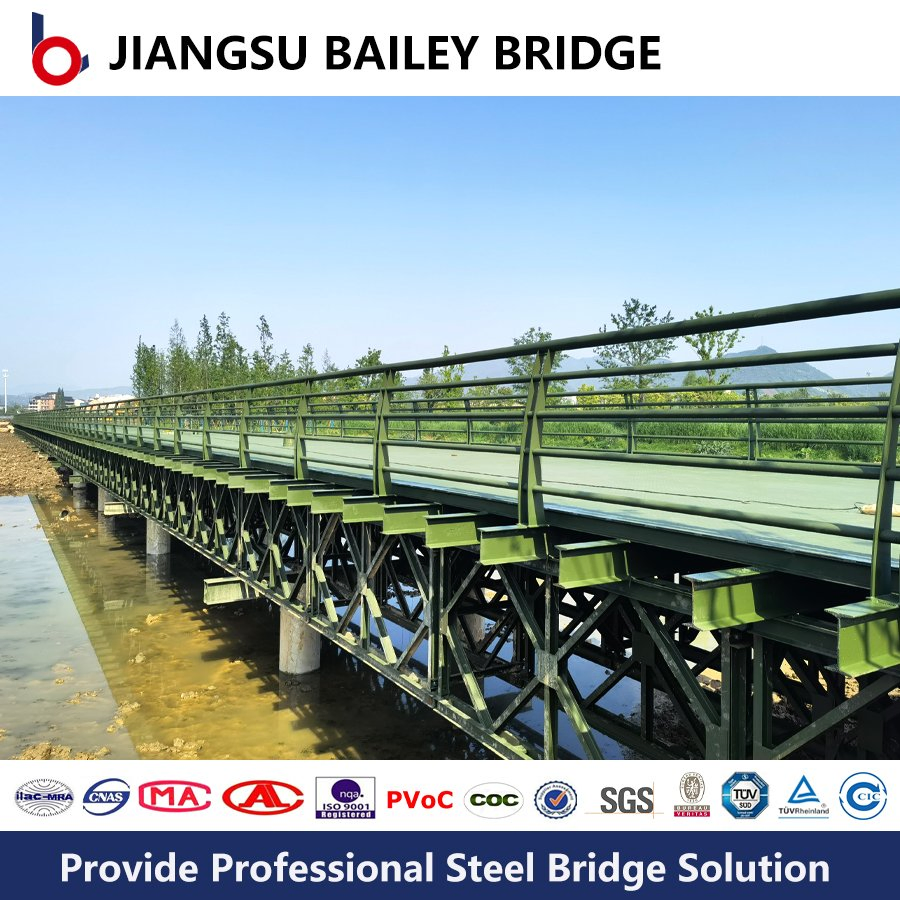 Pedestrian Bailey Steel Structure Bridge for Emergency Purpose Prefabricated Modern Design