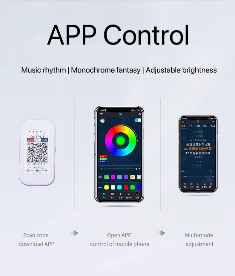 5V 4m RGB Neon LED Strip IP65 Waterproof with Bluetooth APP and Remote for DIY Neon Deocoration Lighting RGB Strip Light