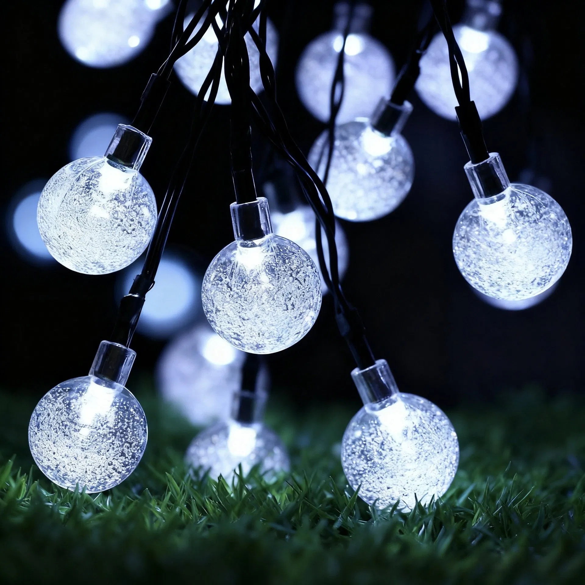 Solar-Powered Bulb Light Strip Outdoor Waterproof Automatic Lighting Courtyard Decorative Light