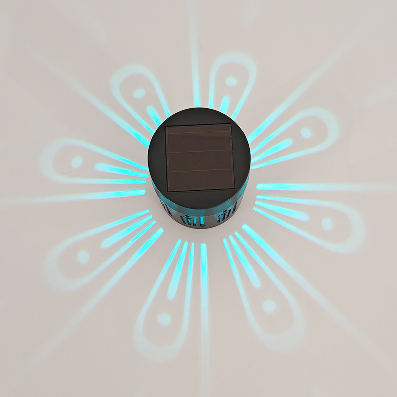 Solar-Powered Peacock Feather Projection Wall Light - LED Decorative Lamp for Home/Outdoor Ambiance