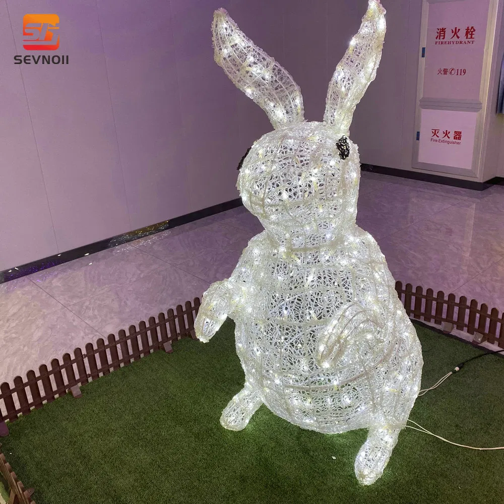 Wholesale Custom IP65 Rabbit Motif LED Lights Weather-Resistant Garden Decor for Easter