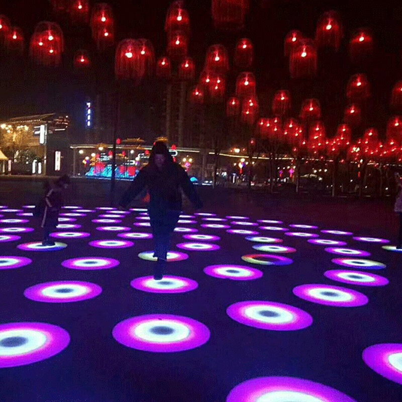 Step Light Rated Outdoor 18X10W RGBW 4in1 Stage Light DMX512 Interactive LED Light up Floor Tile