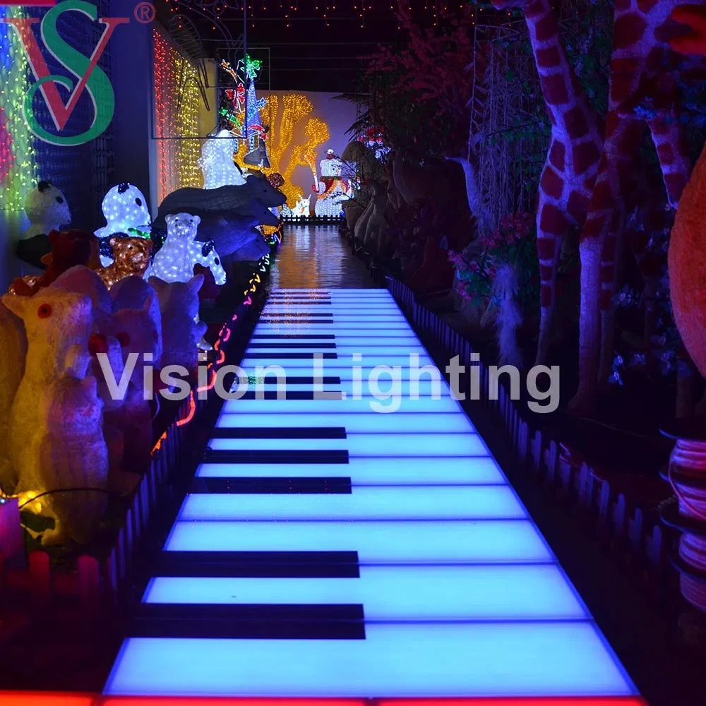 RGB Piano Ground Lights LED Floor Tile for Mall Interactive Supplies