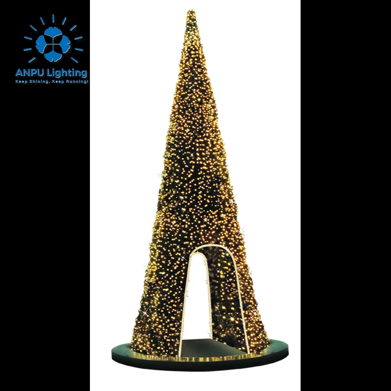 Anpu Commercial Grade Christmas Tree LED Lights Square LED Tile with Bluetooth Sync for Plaza Decoration