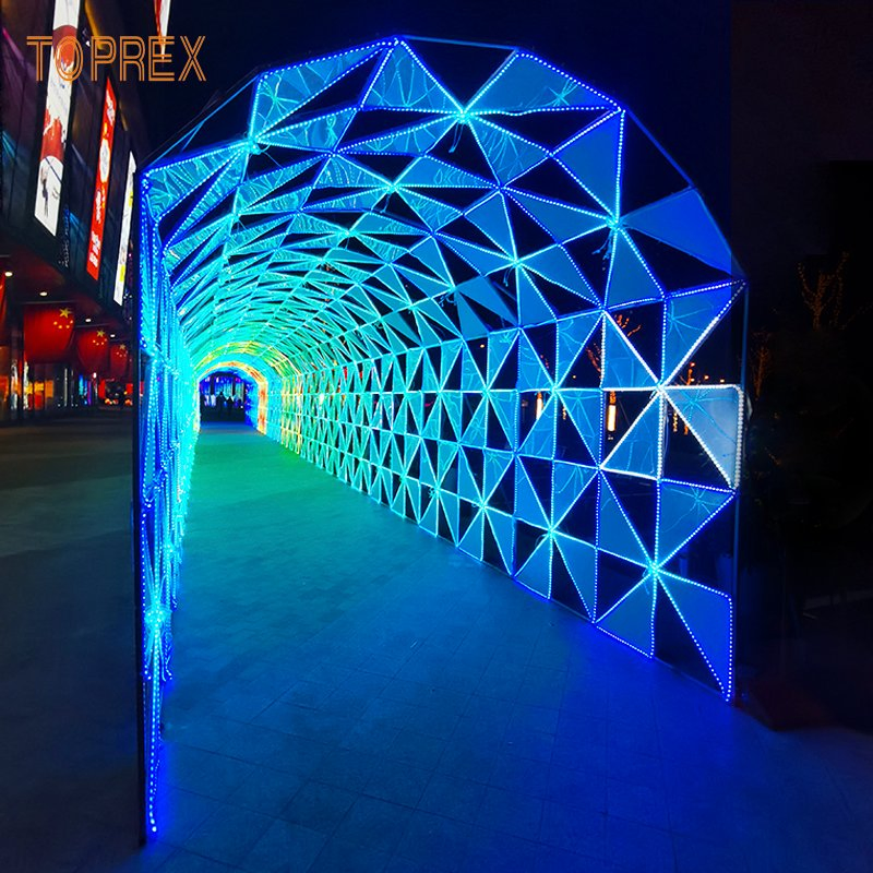 Toprex Outdoor Arch Street Christmas Festival Wedding Decoration 3D LED Tunnel Motif Light