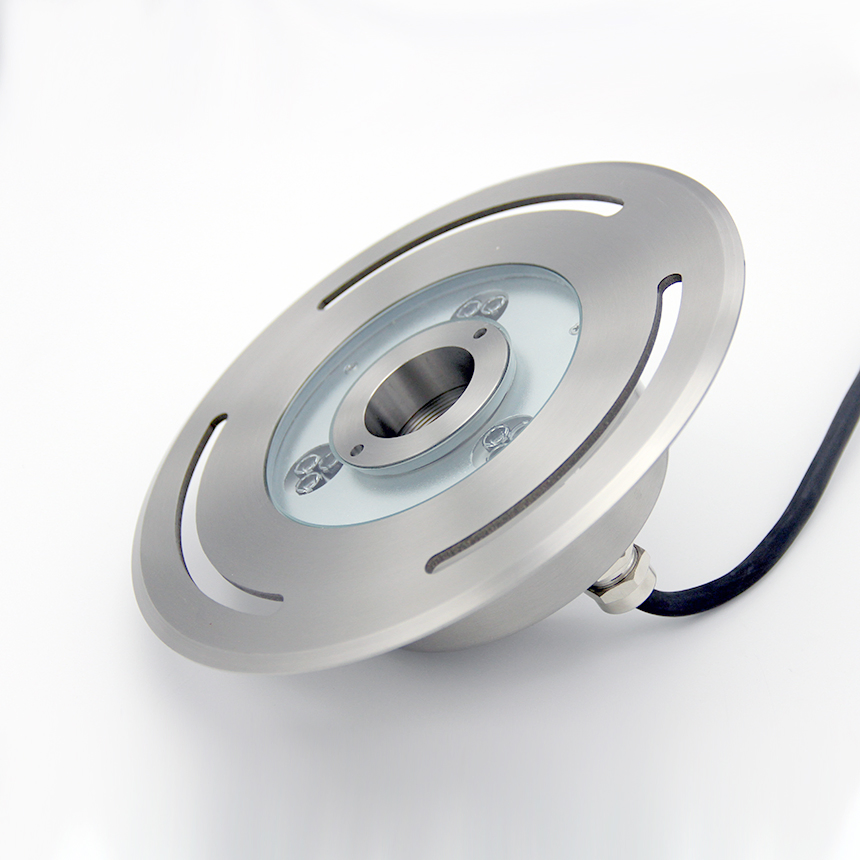 Stainless Steel Outdoor Motif Submersible IP68 12V 24V RGBW DMX LED Underwater Fountain Nozzles Lights