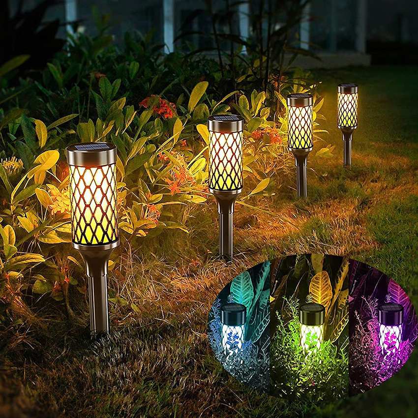 RGB Solar LED Garden Stake Light for Outdoor Landscape Decor