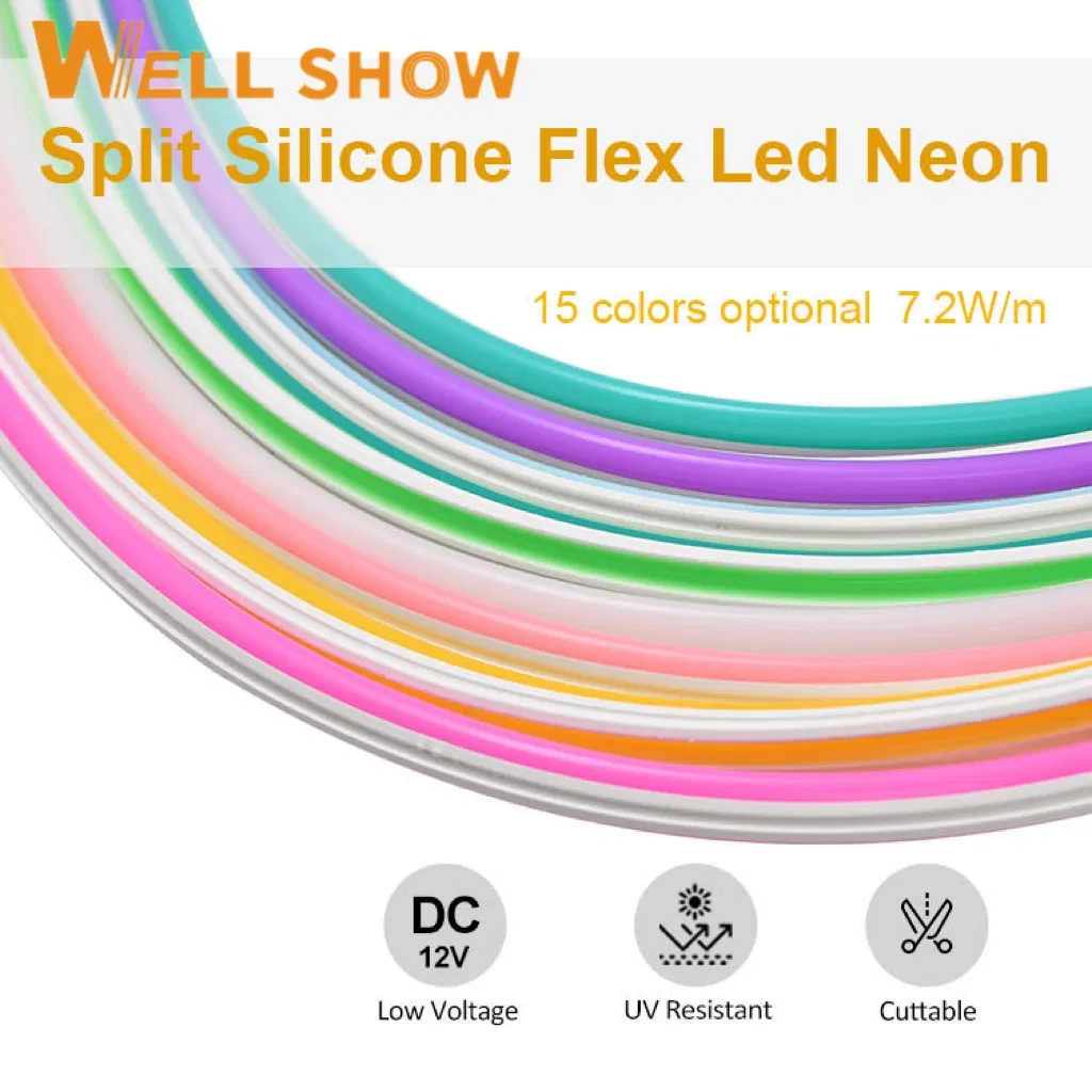 Custom-Sign DIY Separently Flex 6mm/8mm LED Split-Silicone Neon Tube Cover Light Luminate