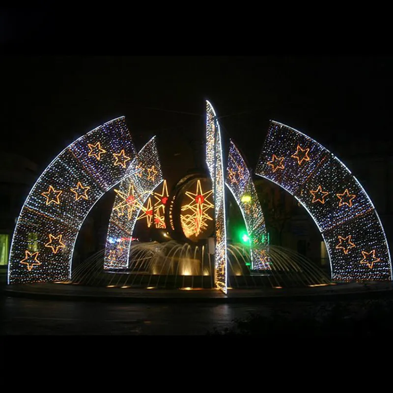 Most Popular Arch Door Design Customized LED Motif Festival Lights