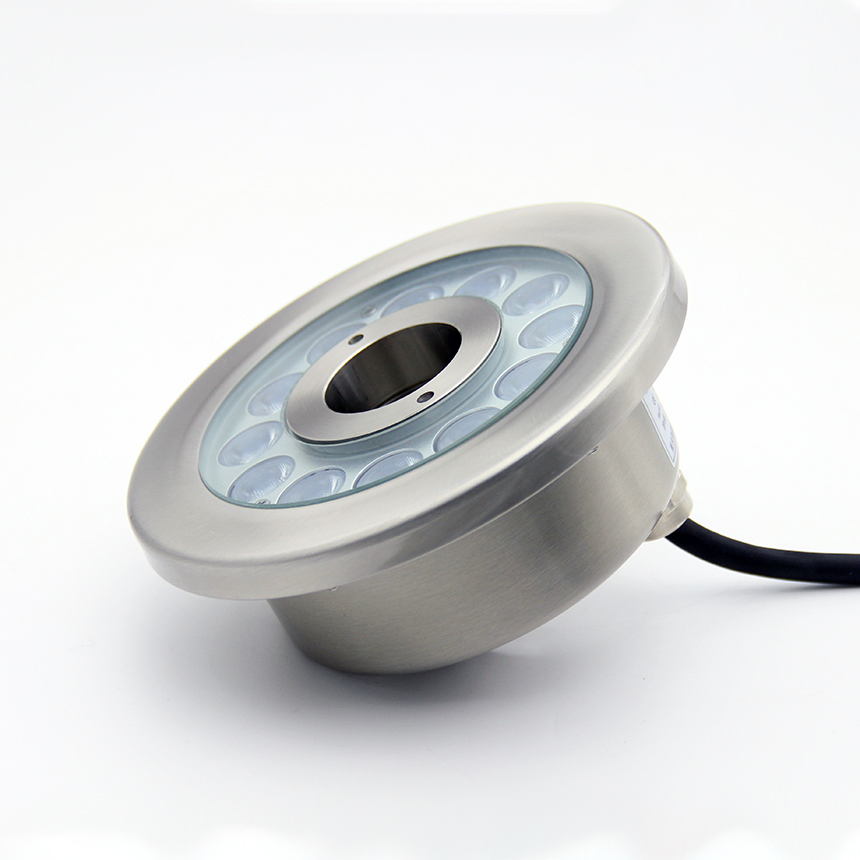 Submersible DMX RGB Pool Underwater Jet Donut Ring LED Fountain Nozzle Light