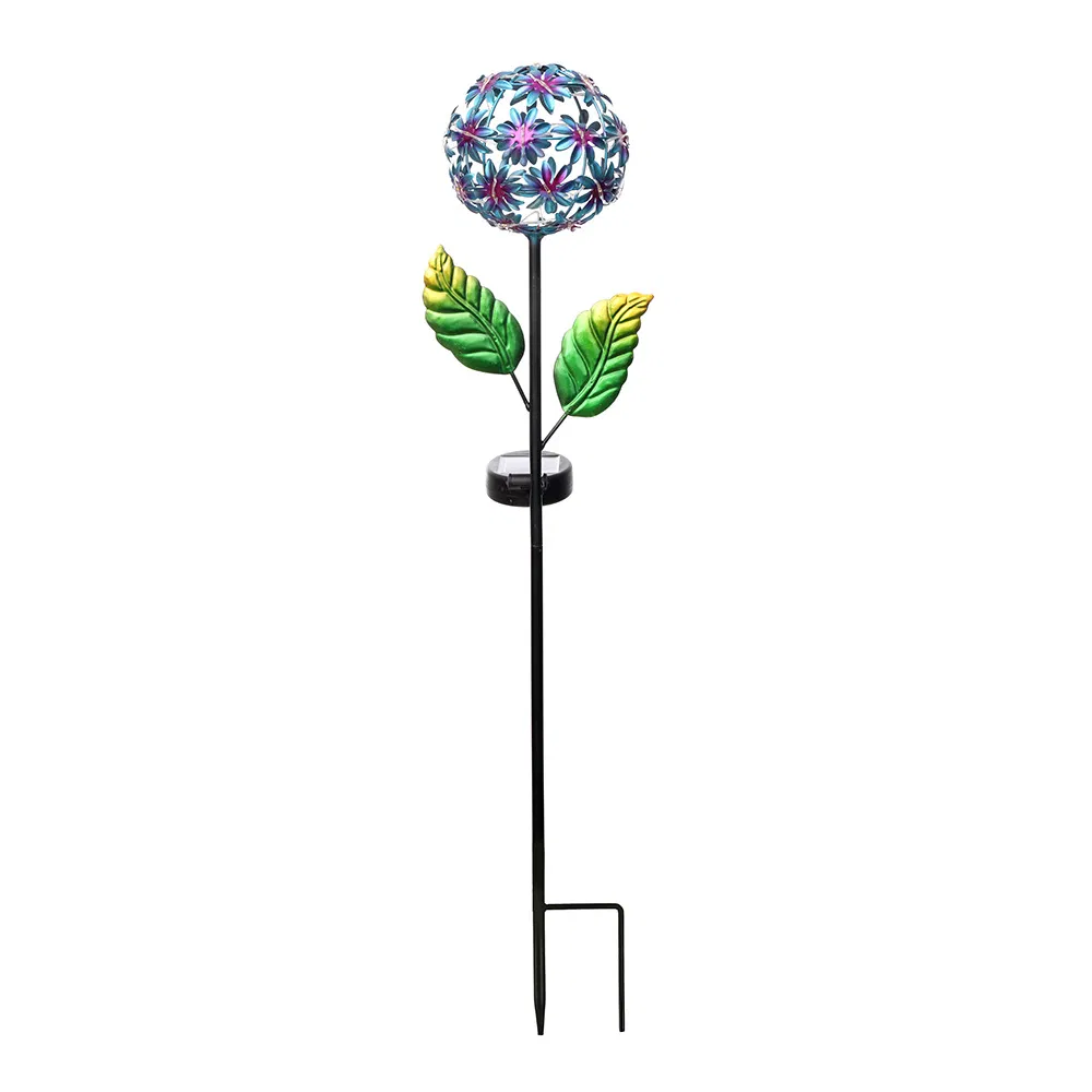 Solar-Powered Decorative Metal Flower Lights for Outdoor Gardens