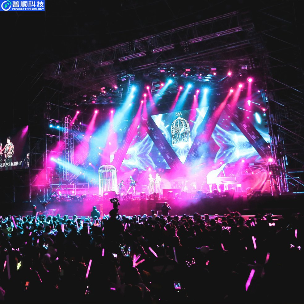Pushunled Rental LED Display Full HD P3.91 Outdoor Music Festival Waterproof Screen