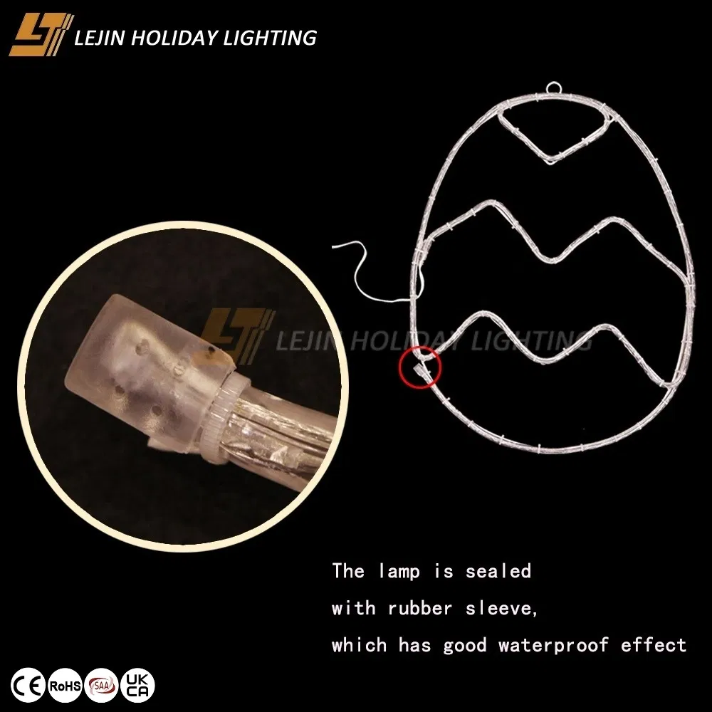 LED 2D Easter Egg Motif Light for Square Decoration