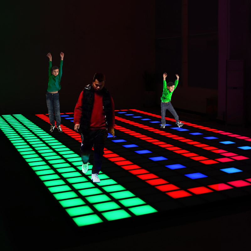 Floor Is Lava Game Jumping Grid Game Super Grid LED Activate Interactive Light up Game Room