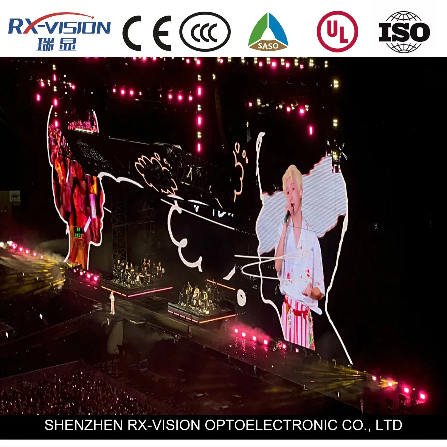 P2.97 500*500 Outdoor Rental LED Display Hanging LED Screen Outdoor Music Festival Rental LED Display Screen