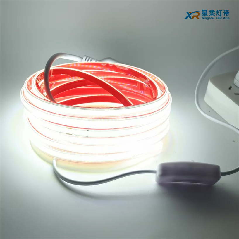Manufacture Cost Price COB-288d-8mm Transparent Model Flexible LED String Light