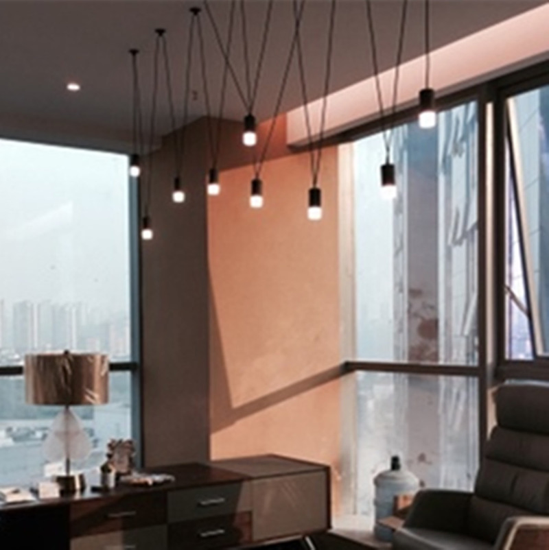 Modern Linear Pendant Light DIY Line Geometric Light Vintage for Living Room Dining Room Kitchen Pendant Lamp (WH-AP-197)