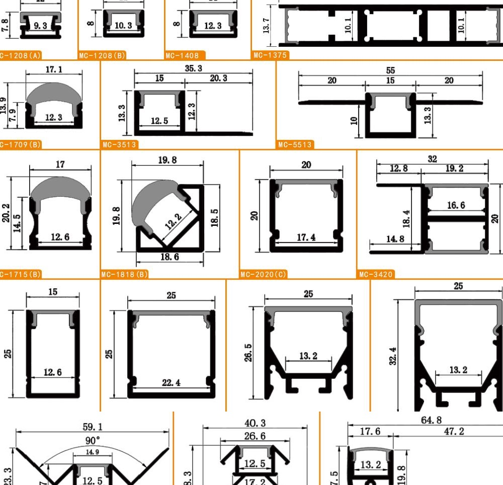 LED Corner Decoration Advertisement Cabinet DIY Installation Method Ceiling Wall Ground Slim Aluminum Profile Strip Light