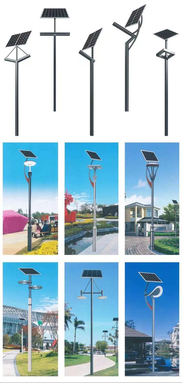 Solar Powered Decorative Garden Lamp Pole - Waterproof Outdoor Light