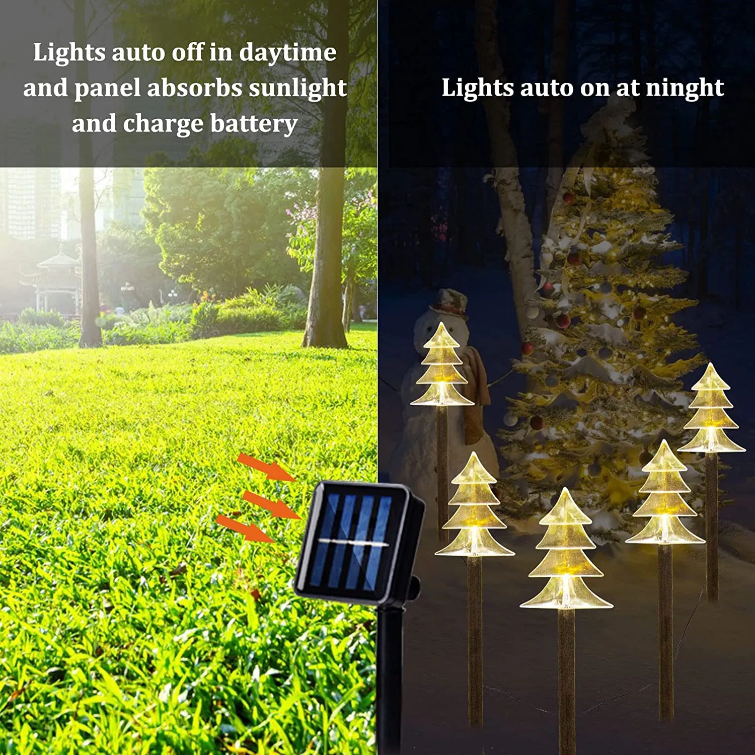 Christmas Solar Stake Lights Waterproof Landscape Christmas Lights