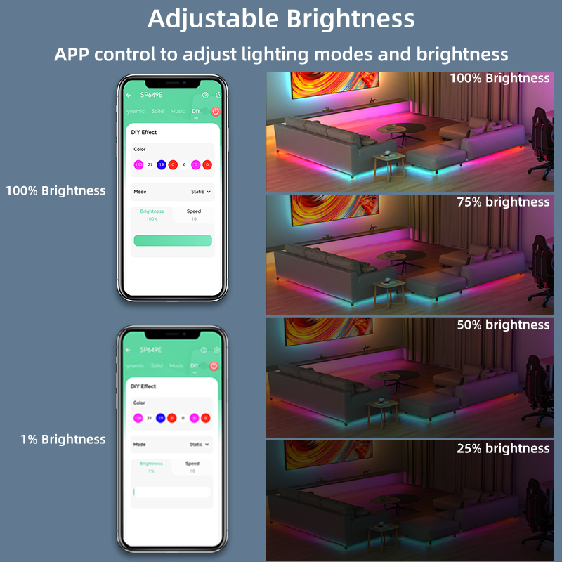 OEM ODM Waterproof Neon LED Strip Light RGB &nbsp;RGBIC Pixel Multicolor Smart Neon Light Flexible 6*13mm Music Sync App Control for Party Decor