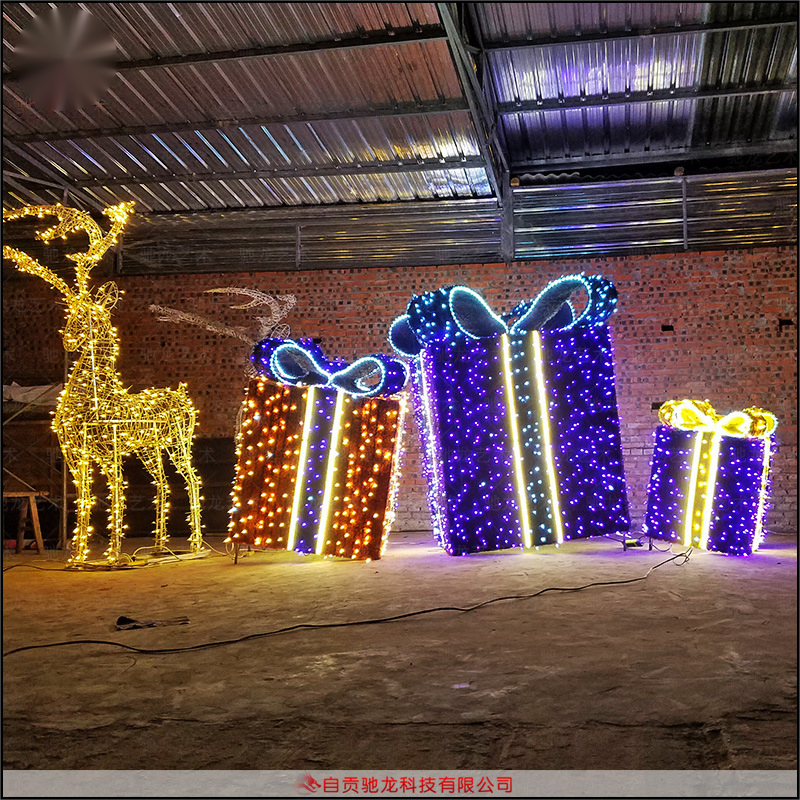 New Year Christmas Reindeer Light Holiday Festival Decoration LED Reindeer Sleigh Light LED Lights for Decoration String Deer