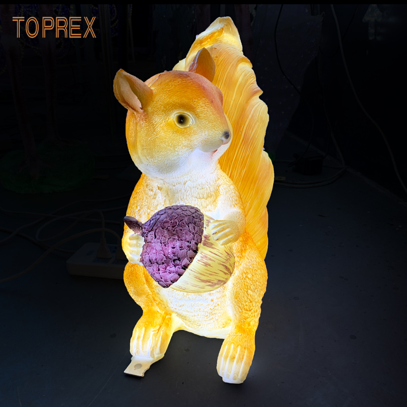 Toprex China Supplies Easter Commercial Zoo Park Display Decoration Mall 3D Squirrel Motif Lights