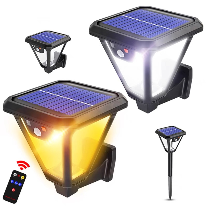 ABS Wholesale Outdoor Decorative Landscaping Ground Lamp LED Garden Wall Light with Solar Powered